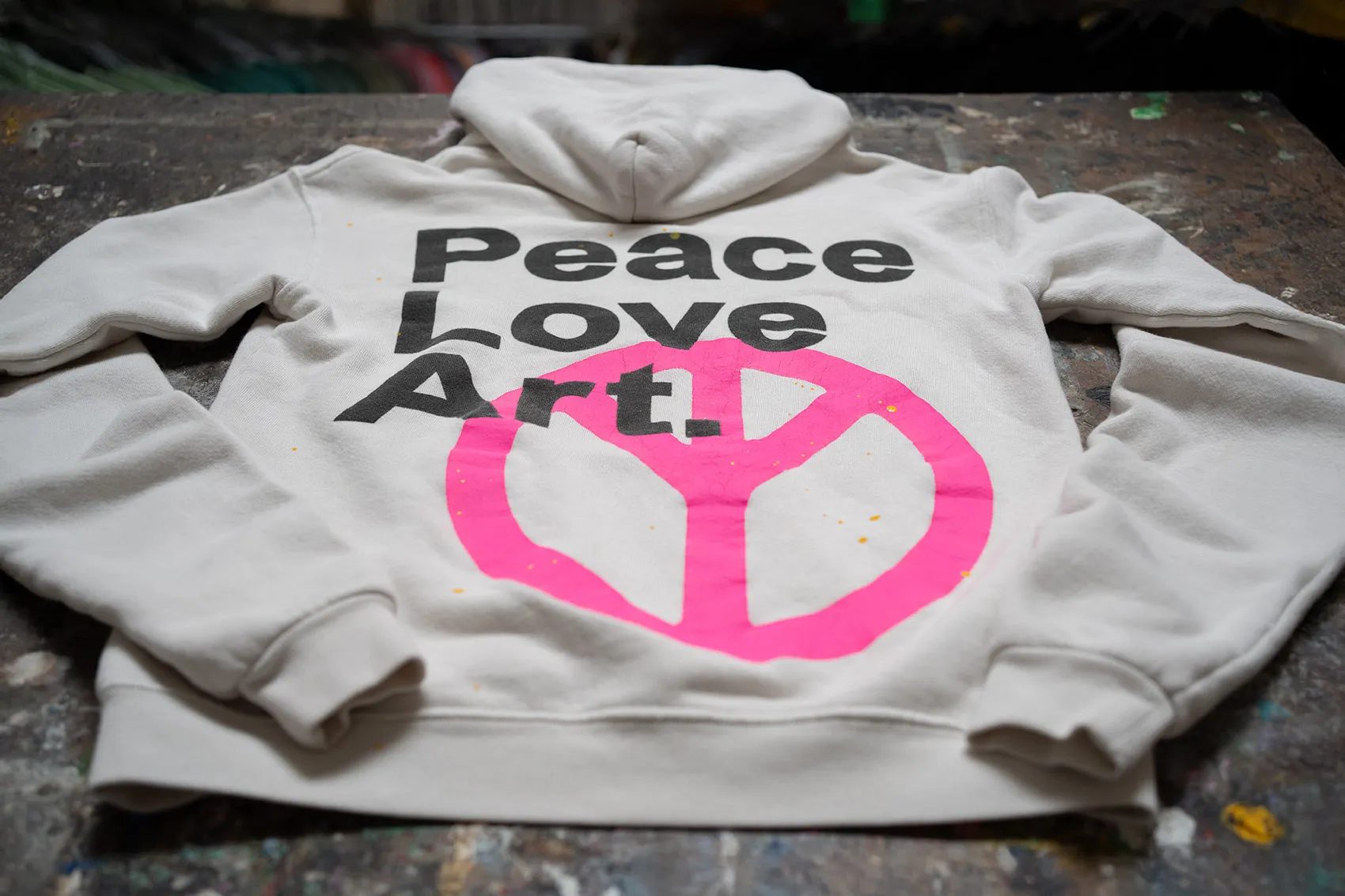 MADE WORN PLEACE LOVE ART. HOODED SWEATSHIRT sold by MadeWorn product image thumbnail 4