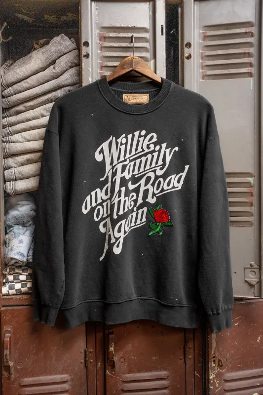 WILLIE NELSON FIRST ROSE OF SPRING CLASSIC CREW SWEATSHIRT sold by MadeWorn