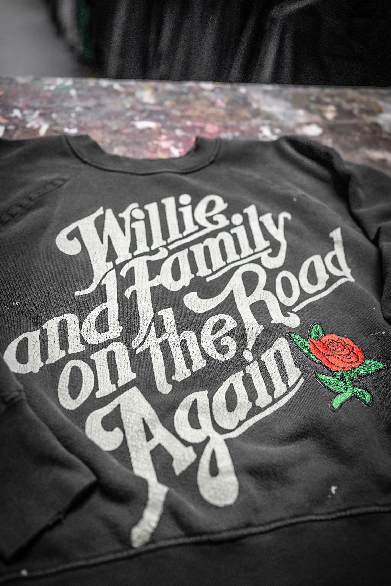 WILLIE NELSON FIRST ROSE OF SPRING CLASSIC CREW SWEATSHIRT sold by MadeWorn product image thumbnail 5