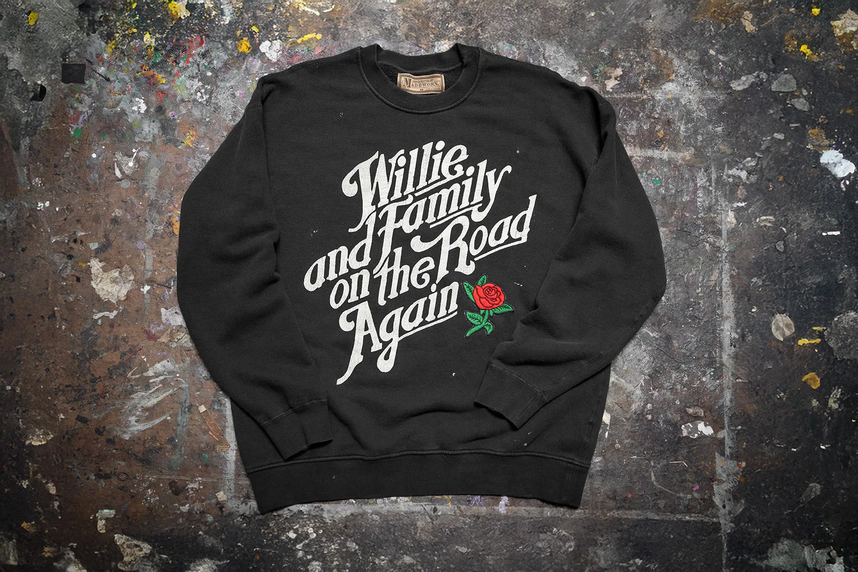 WILLIE NELSON FIRST ROSE OF SPRING CLASSIC CREW SWEATSHIRT sold by MadeWorn product image thumbnail 3