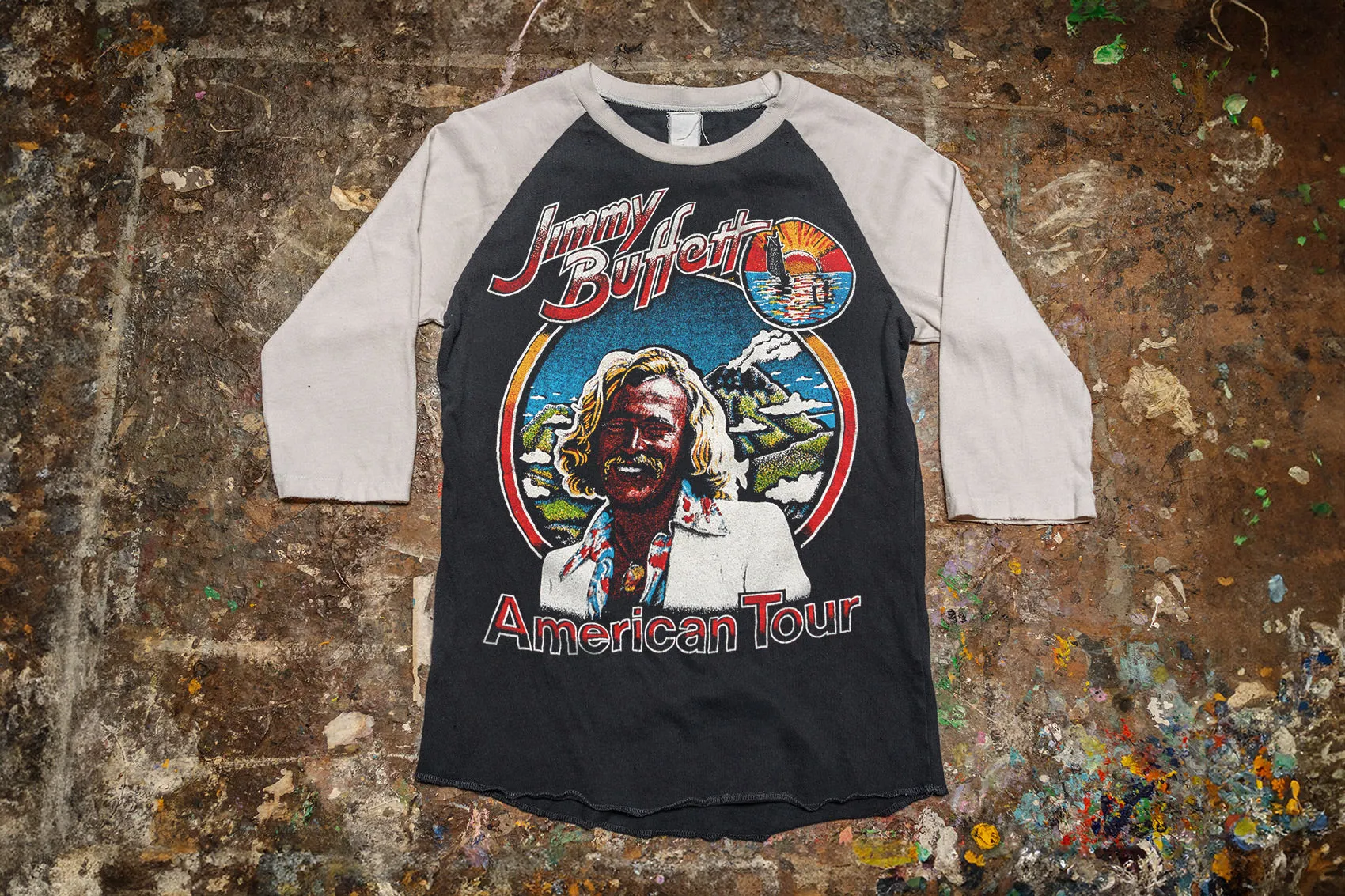 JIMMY BUFFETT AMERICAN TOUR RAGLAN sold by MadeWorn product image thumbnail 3