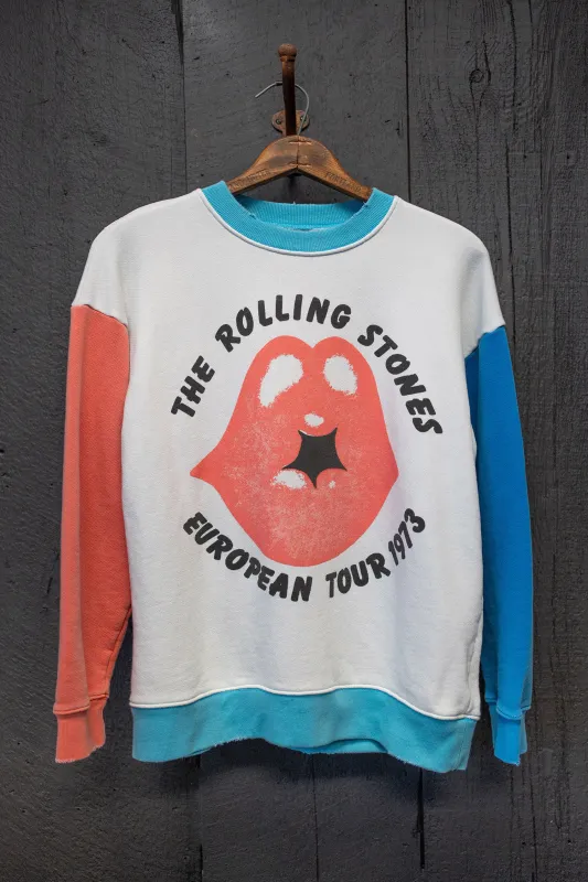 ROLLING STONES COLOR BLOCK CLASSIC CREW SWEATSHIRT sold by MadeWorn