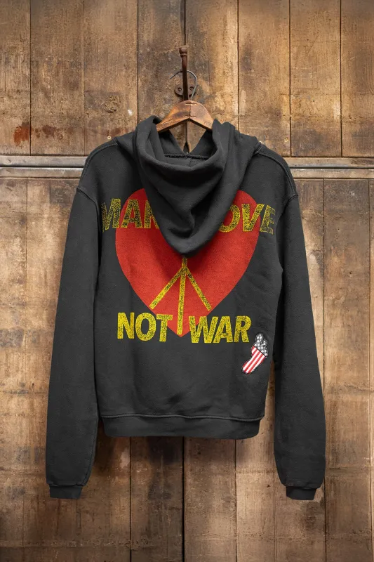 MADE WORN MAKE LOVE NOT WAR HOODIE made by MadeWorn