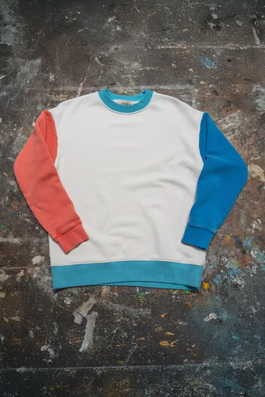 MADE WORN COLOR BLOCK CLASSIC CREW SWEATSHIRT sold by MadeWorn