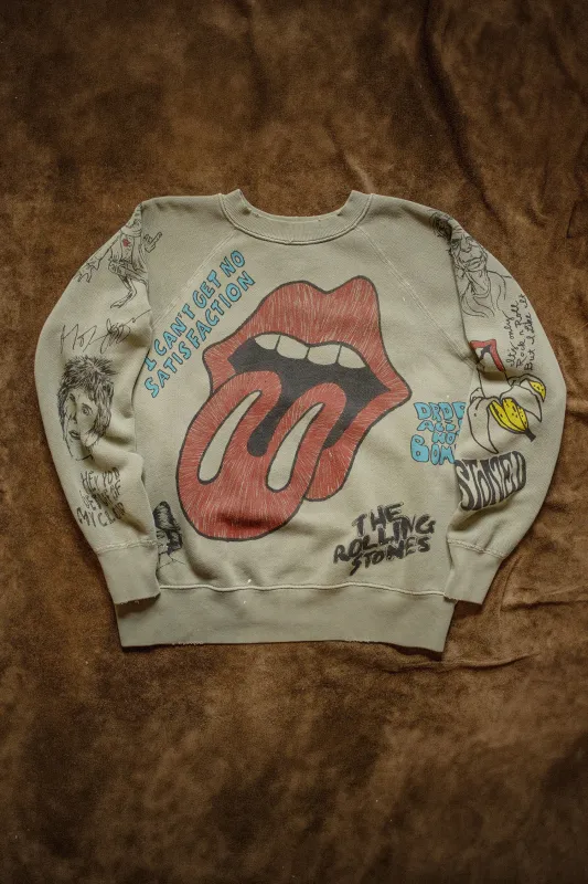 ROLLING STONES SKETCH SHRUNKEN SWEATSHIRT sold by MadeWorn