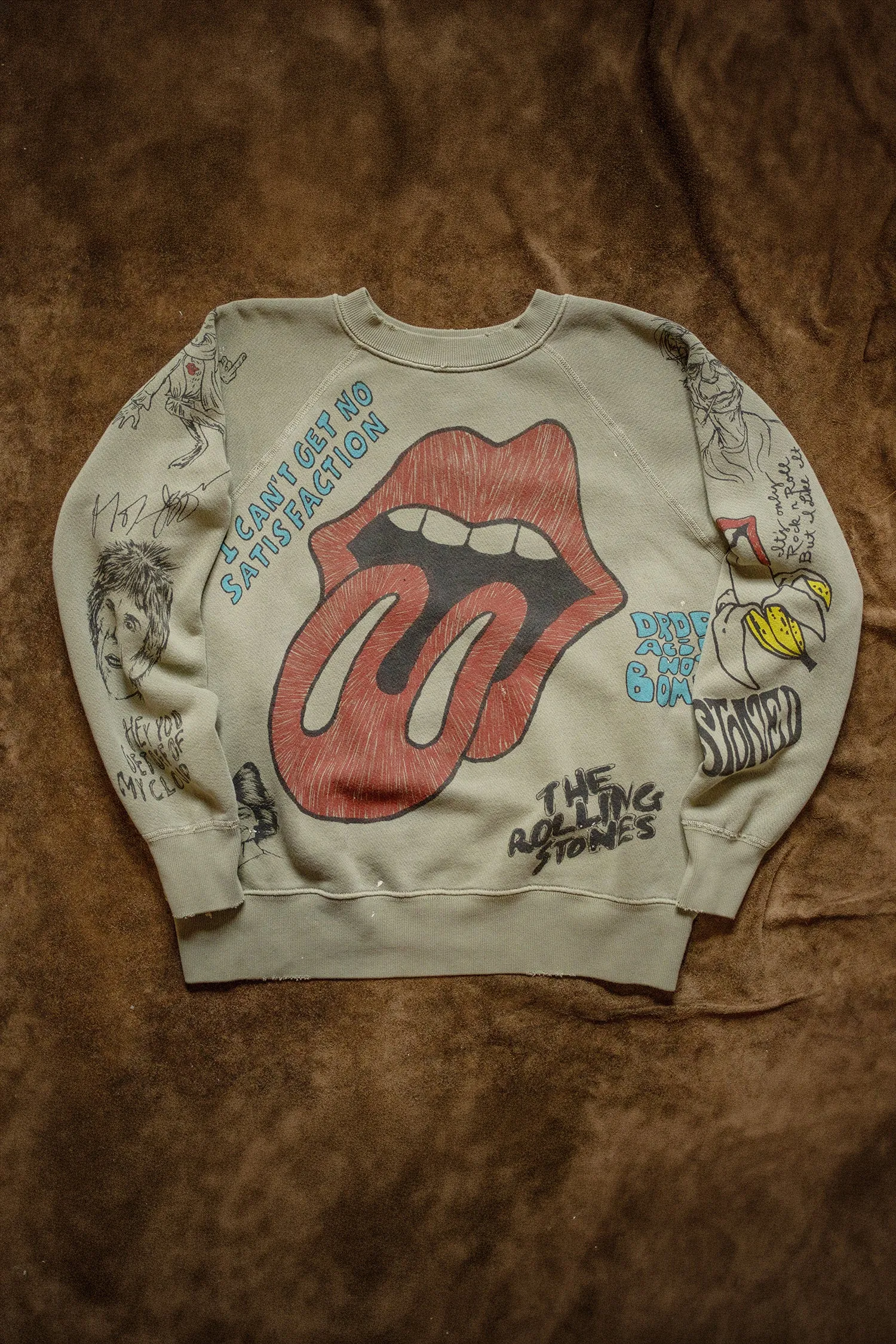 ROLLING STONES SKETCH SHRUNKEN SWEATSHIRT sold by MadeWorn