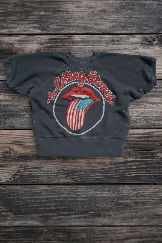 THE ROLLING STONES AMERICANA SHORT SLEEVE SWEATSHIRT made by MadeWorn