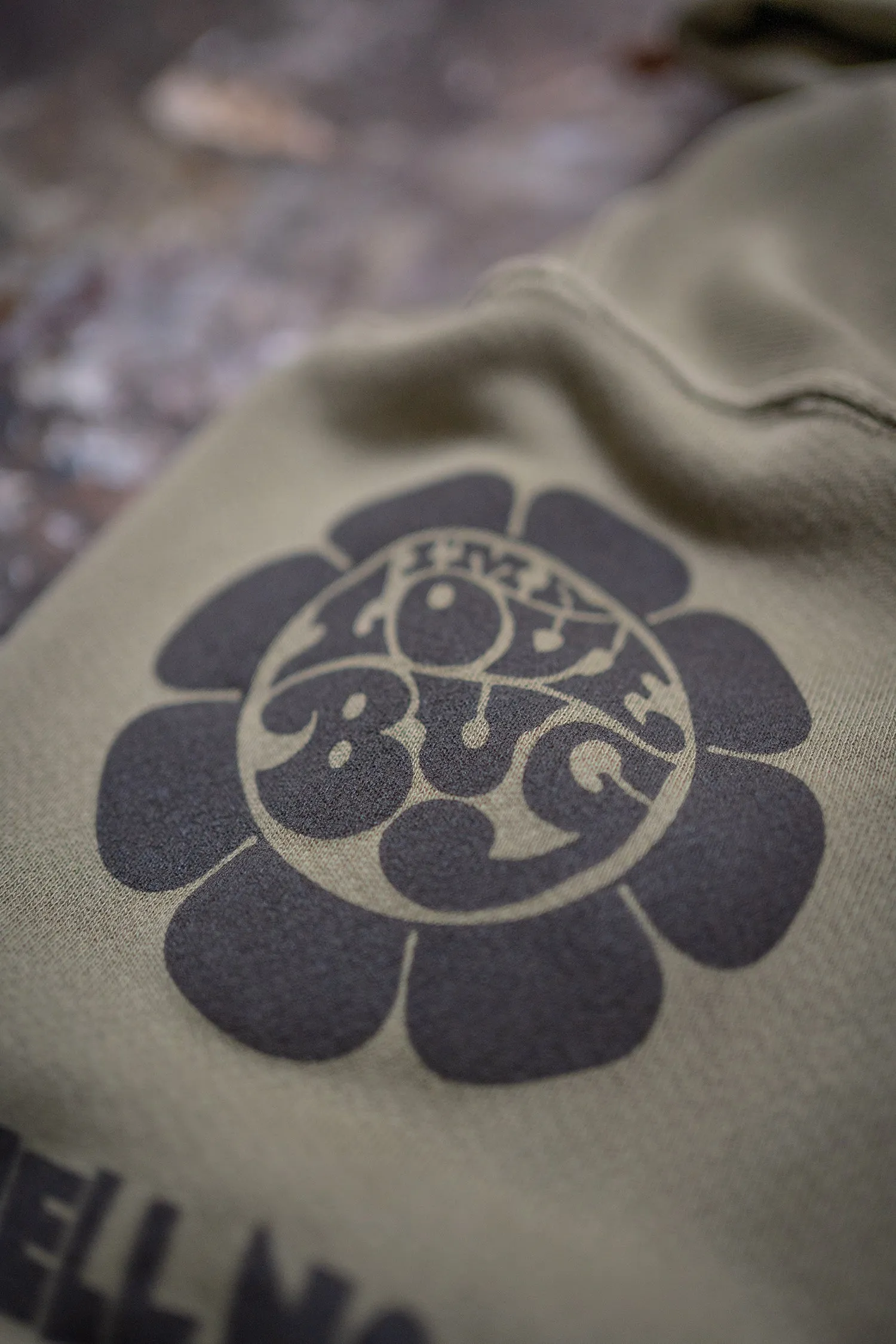 MADE WORN LOVE IS THE ULTIMATE TRIP ZIP HOODIE FATIGUE sold by MadeWorn product image thumbnail 4
