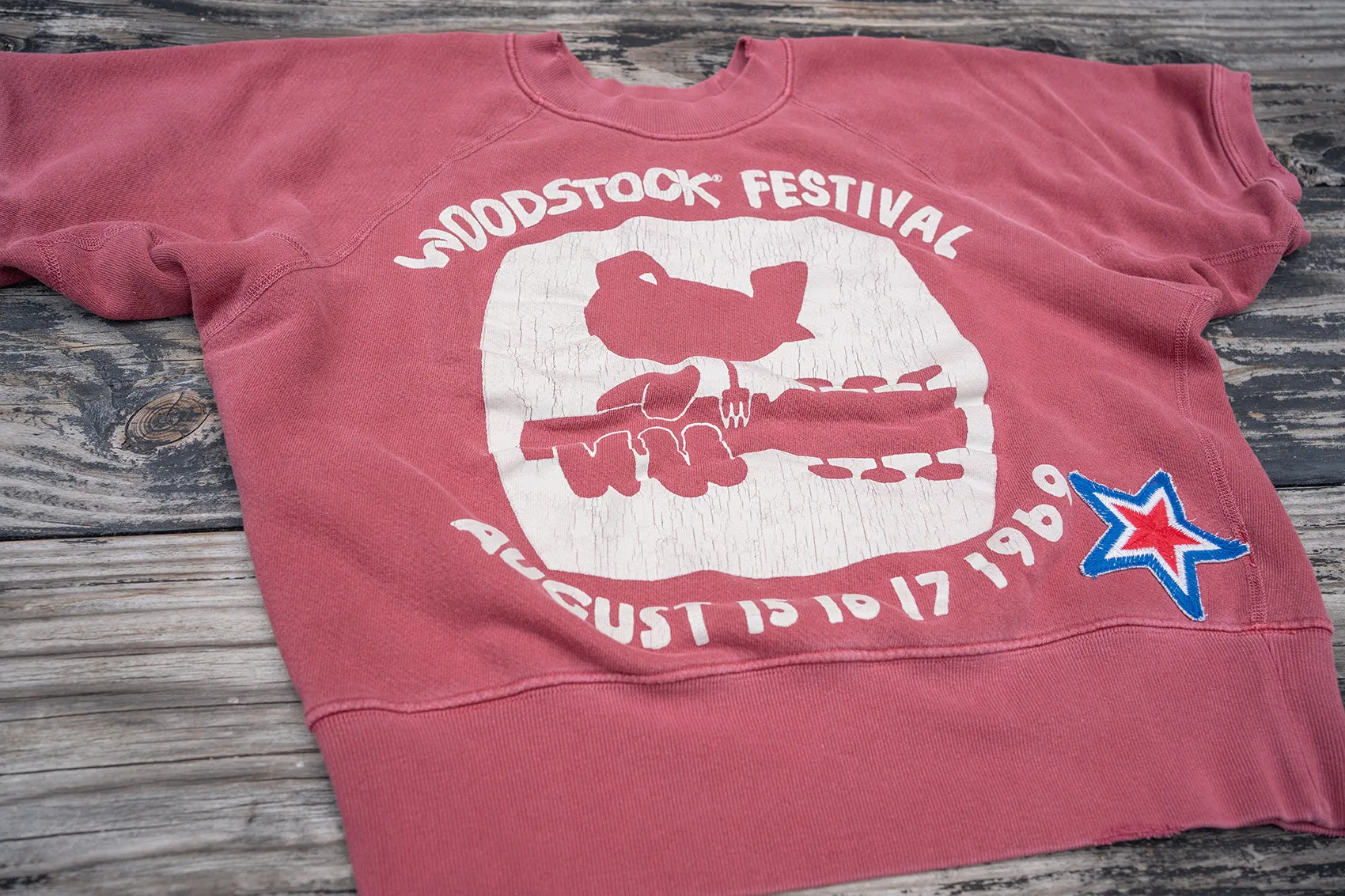 WOODSTOCK FESTIVAL SHORT SLEEVE SWEATSHIRT sold by MadeWorn product image thumbnail 3