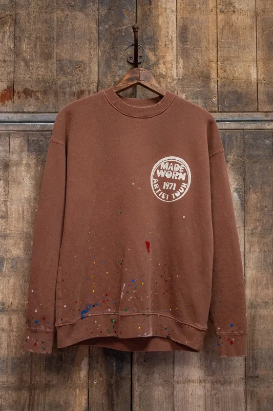 MADE WORN ARTIST TOUR CLASSIC CREW SWEATSHIRT TEDDY made by MadeWorn