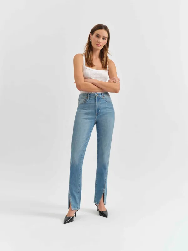 Downtown Slim Split Hem in Chatty sold by Daze