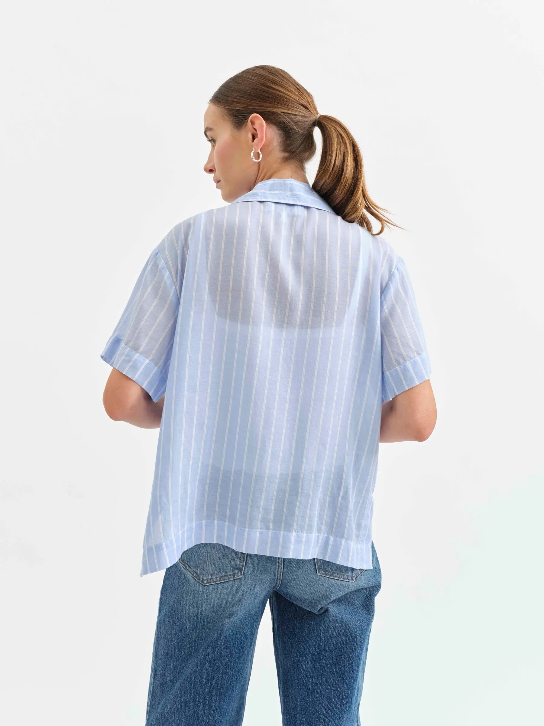 Buttercup Tie Front Shirt in Castle Stripe sold by Daze product image thumbnail 3