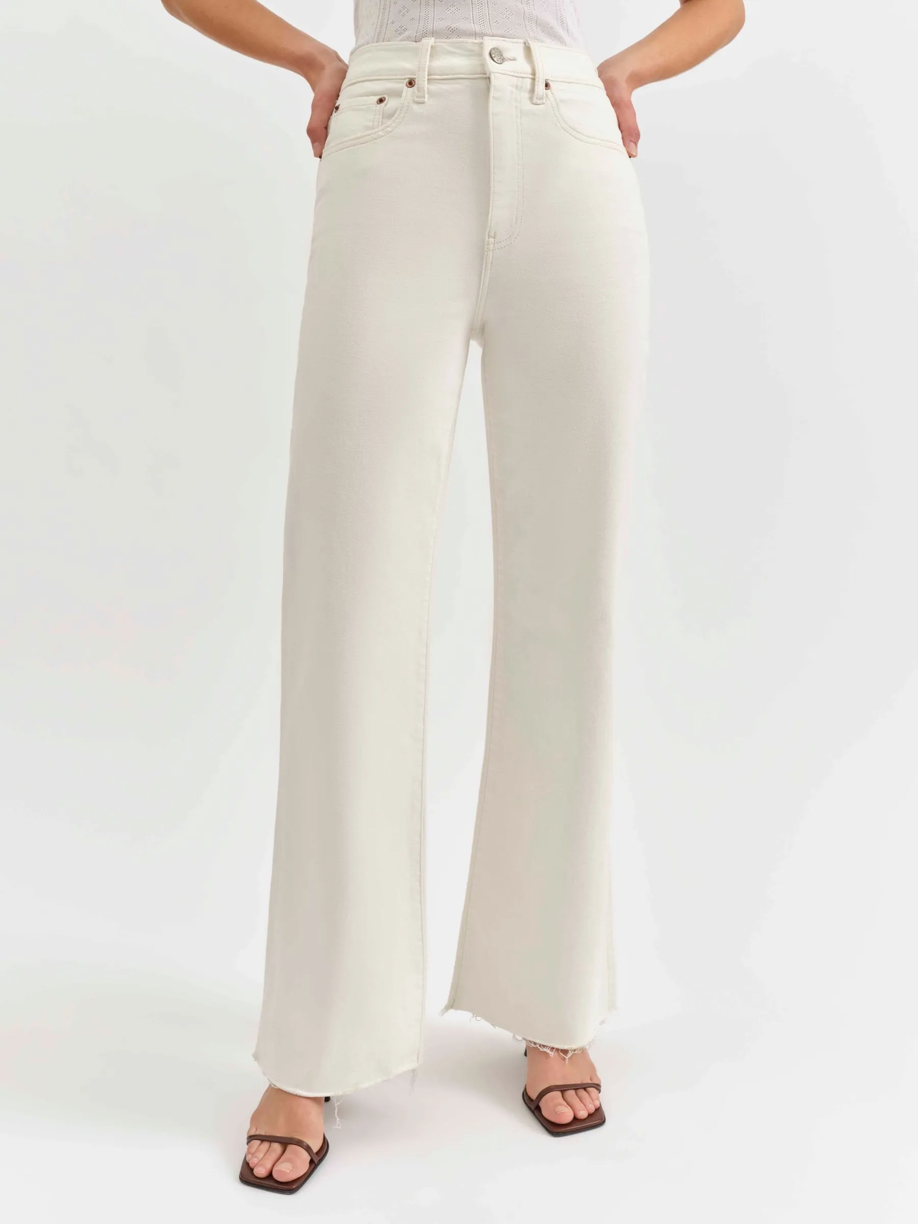 Far Out High Rise Wide in Cream sold by Daze product image thumbnail 2