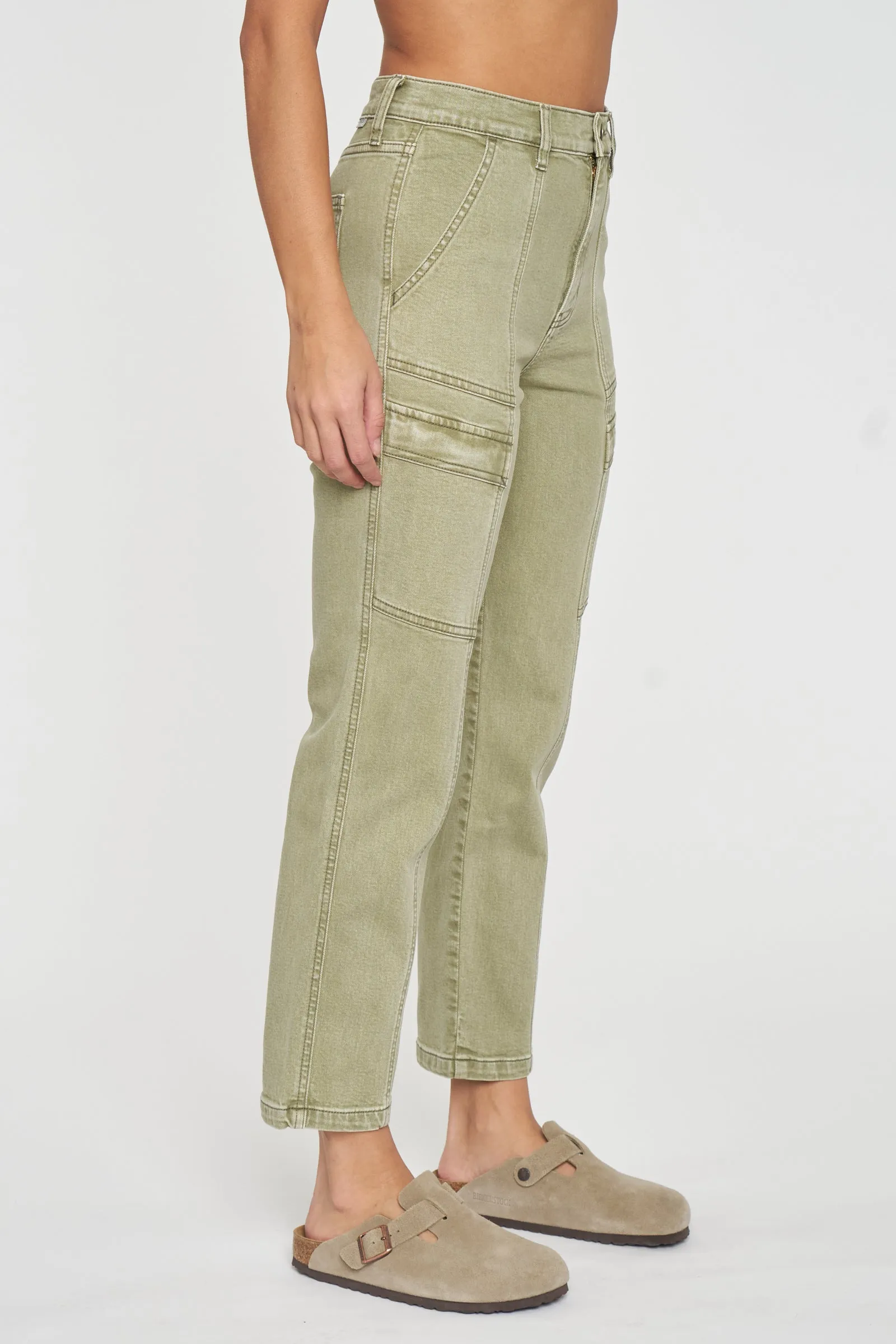 Straight Up High Rise Cargo in Matcha sold by Daze product image thumbnail 2