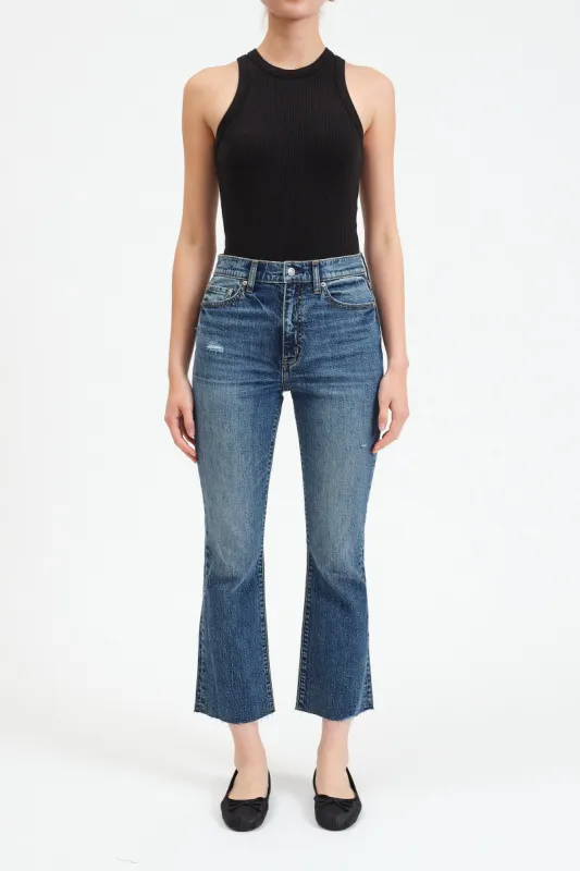 Shy Girl Crop Flare in Socialite Vintage sold by Daze