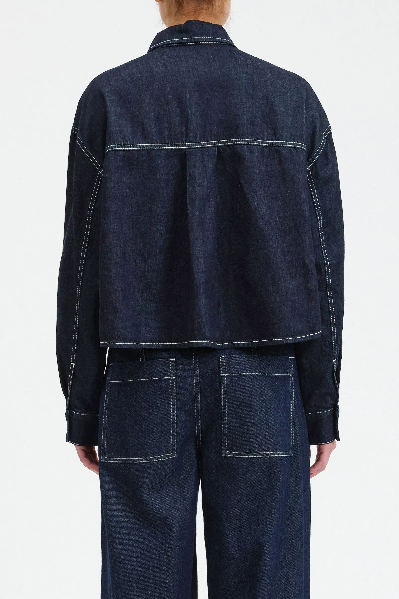 The Editor Cropped Button Up sold by Daze product image thumbnail 4