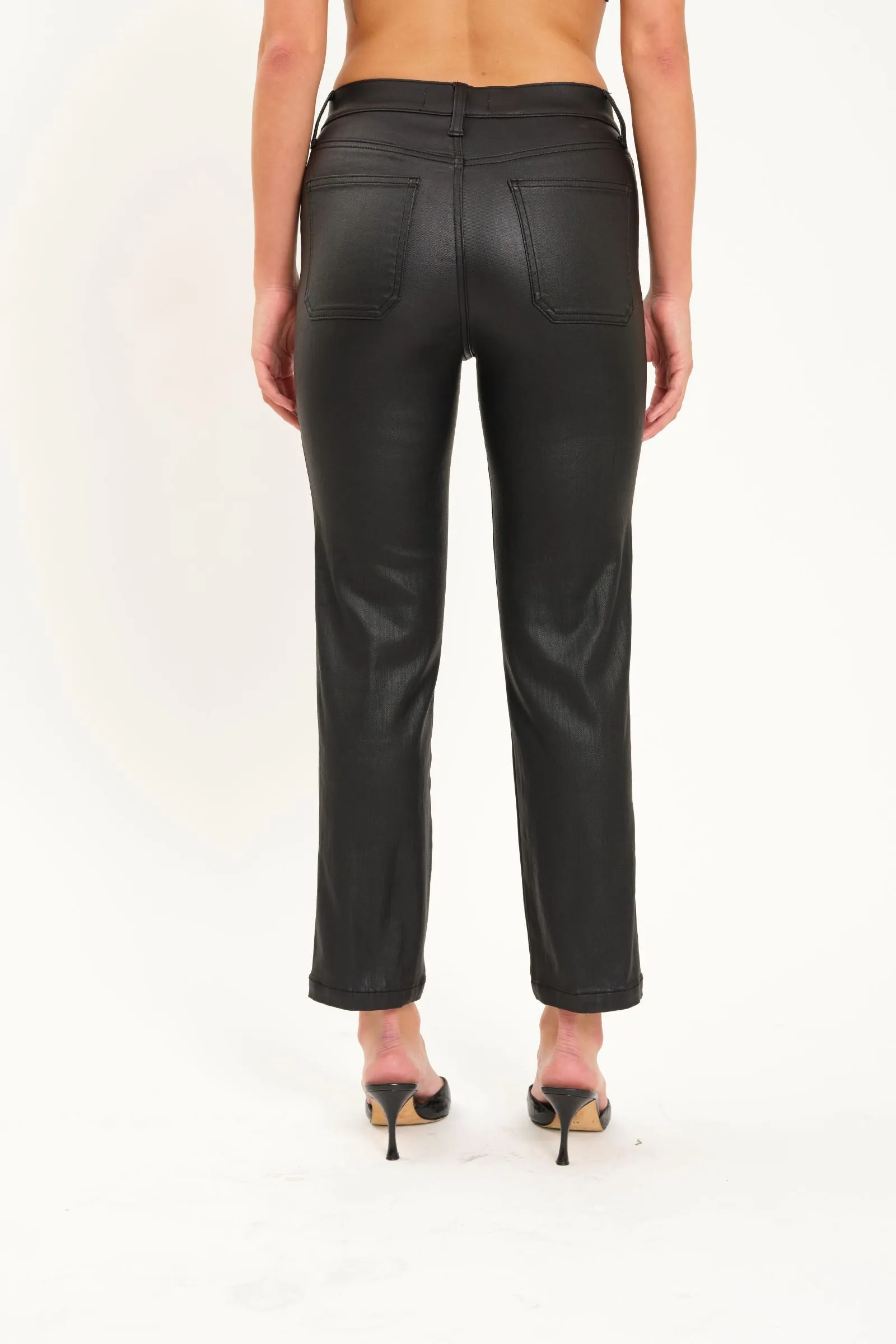 Straight Up High Rise Cargo in Coated Asphalt sold by Daze product image thumbnail 3