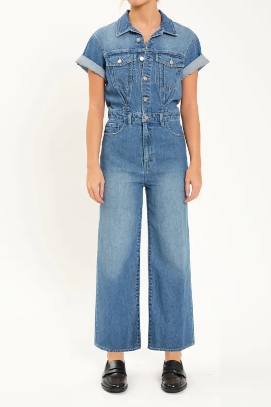 Starlet Wide Leg Jumpsuit in Ballad sold by Daze