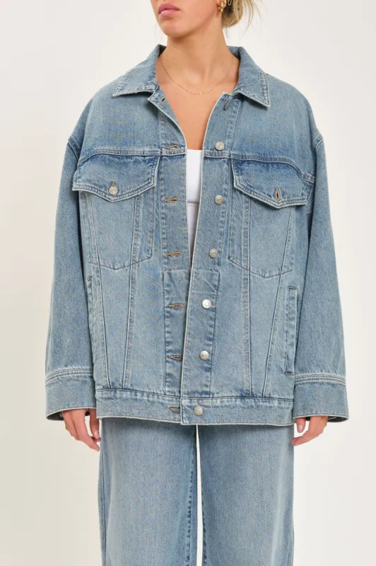Beau Boyfriend Jacket in Later sold by Daze