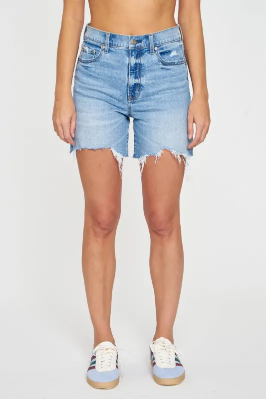 Sundaze High Rise Short in Marina Distressed sold by Daze