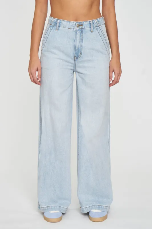 The Kickback High Rise Palazzo in Hush sold by Daze