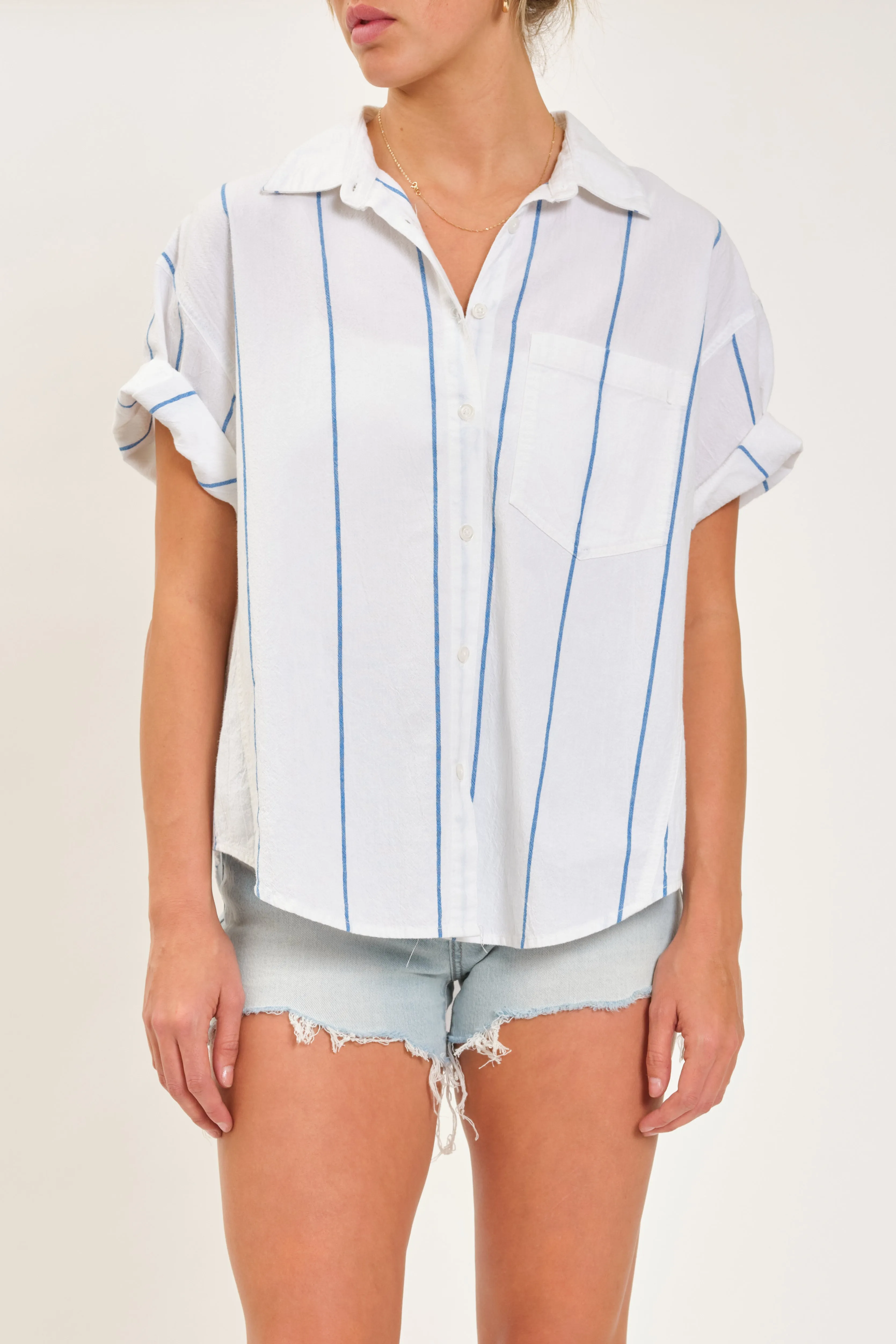 Breezy Boyfriend Shirt in  Beachside sold by Daze