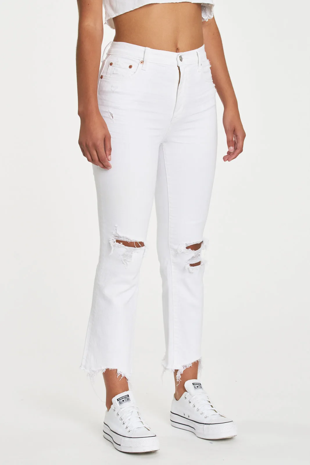 Shy Girl High Rise Crop Flare in First Love sold by Daze product image thumbnail 3