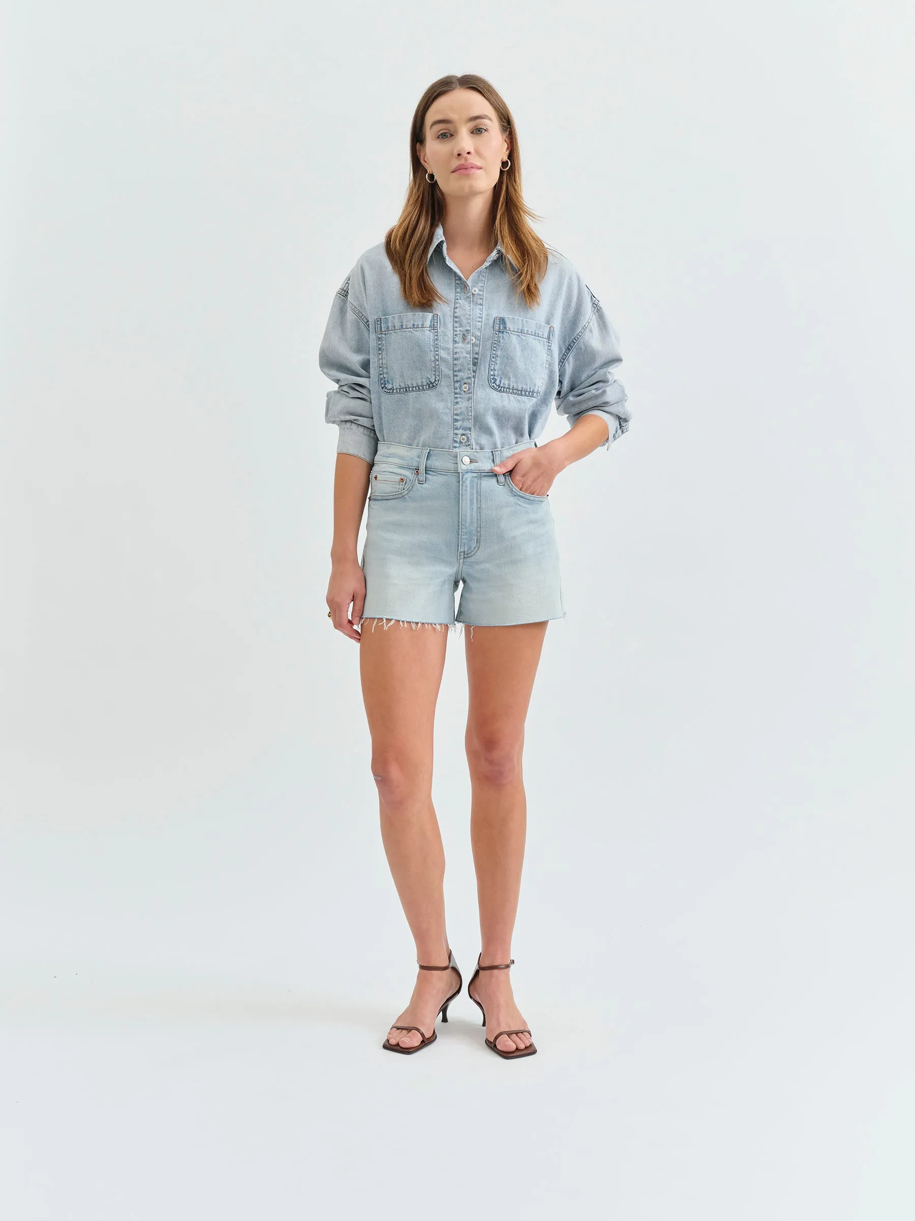 Sedona Mid Rise Short in Swoon sold by Daze