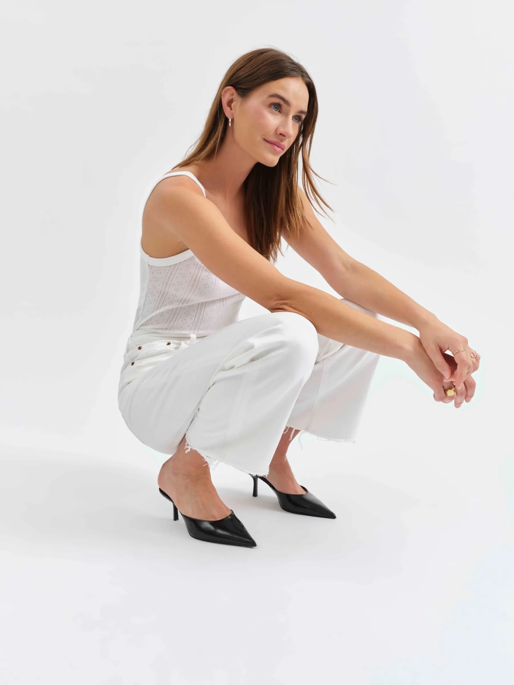 Pleaser High Rise Wide Ankle in Lamb sold by Daze product image thumbnail 4