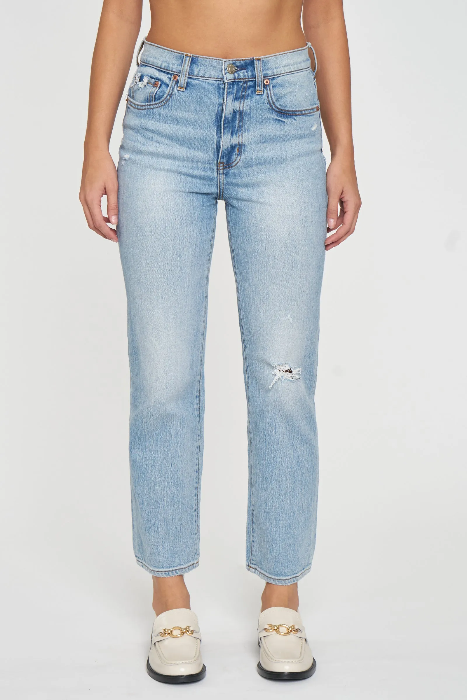 Straight Up in Promise Distressed sold by Daze