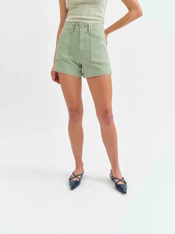 Valley Girl High Rise Short in Pistachio sold by Daze