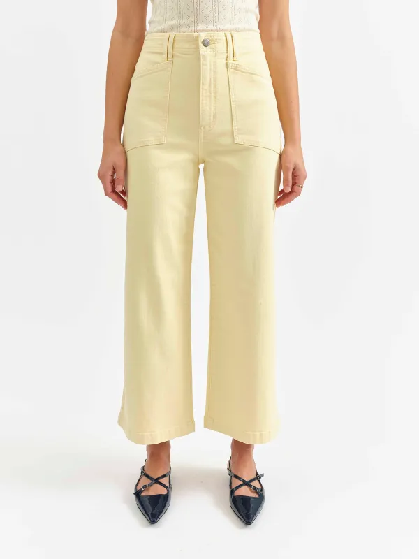 Valley Girl Wide Leg Ankle in Sunny sold by Daze