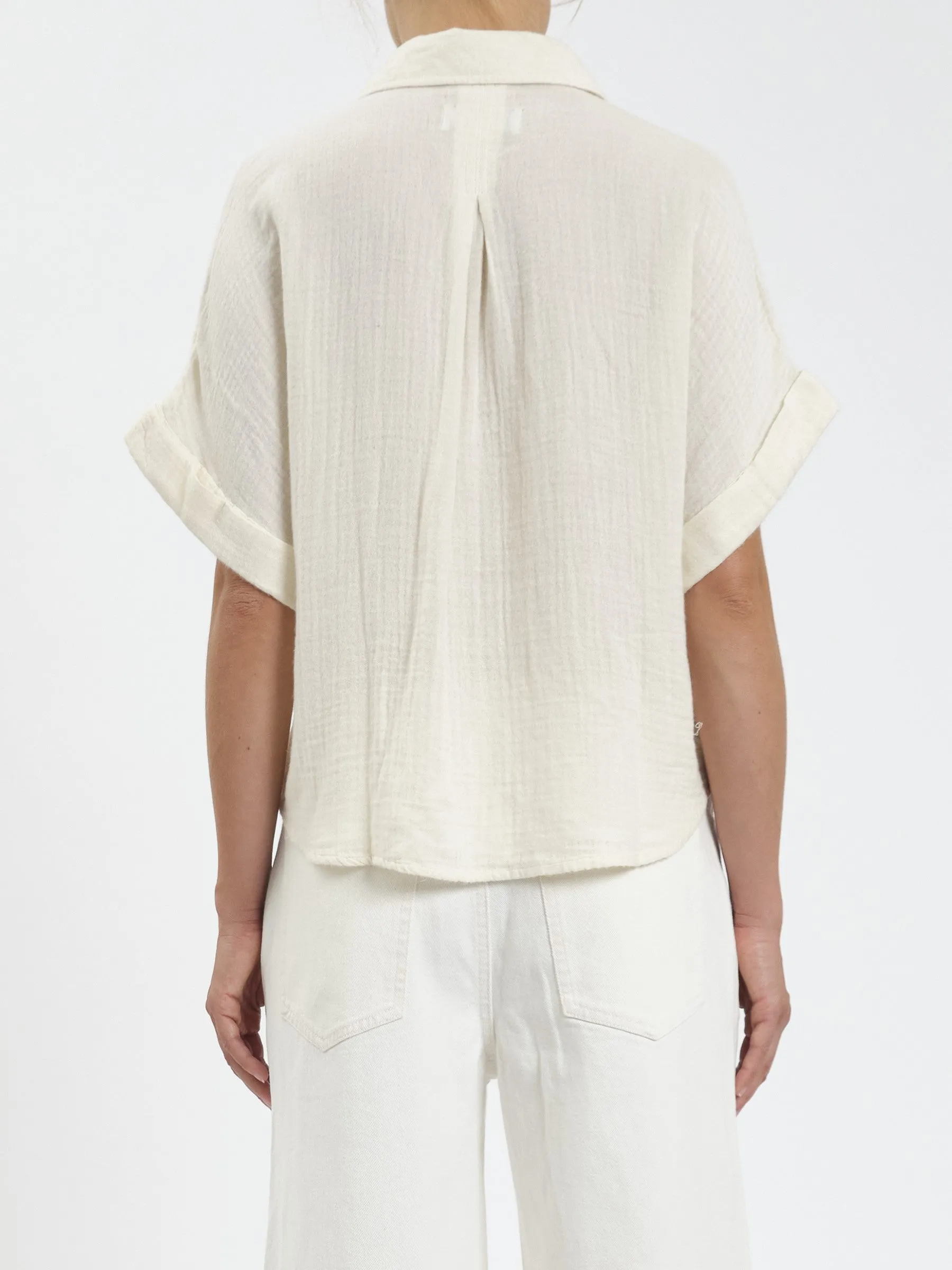 Kate Button Up in Vanilla sold by Daze product image thumbnail 3