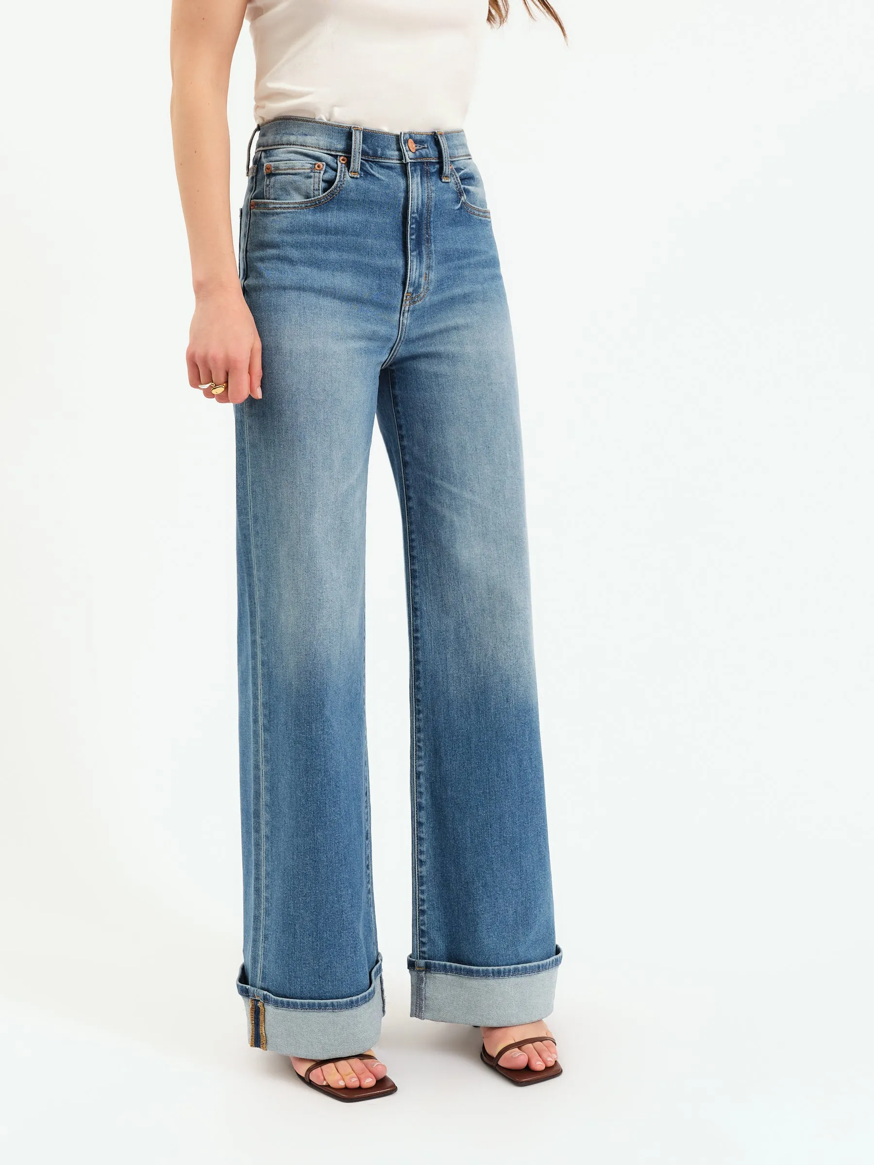 Far Out High Rise Wide in Big Break sold by Daze