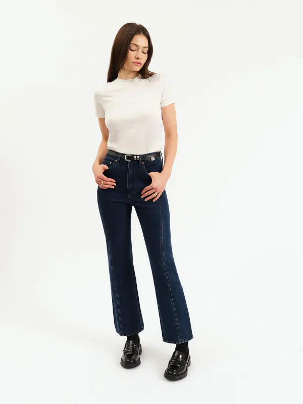 Soho High Rise Ankle Flare in Flip Side sold by Daze