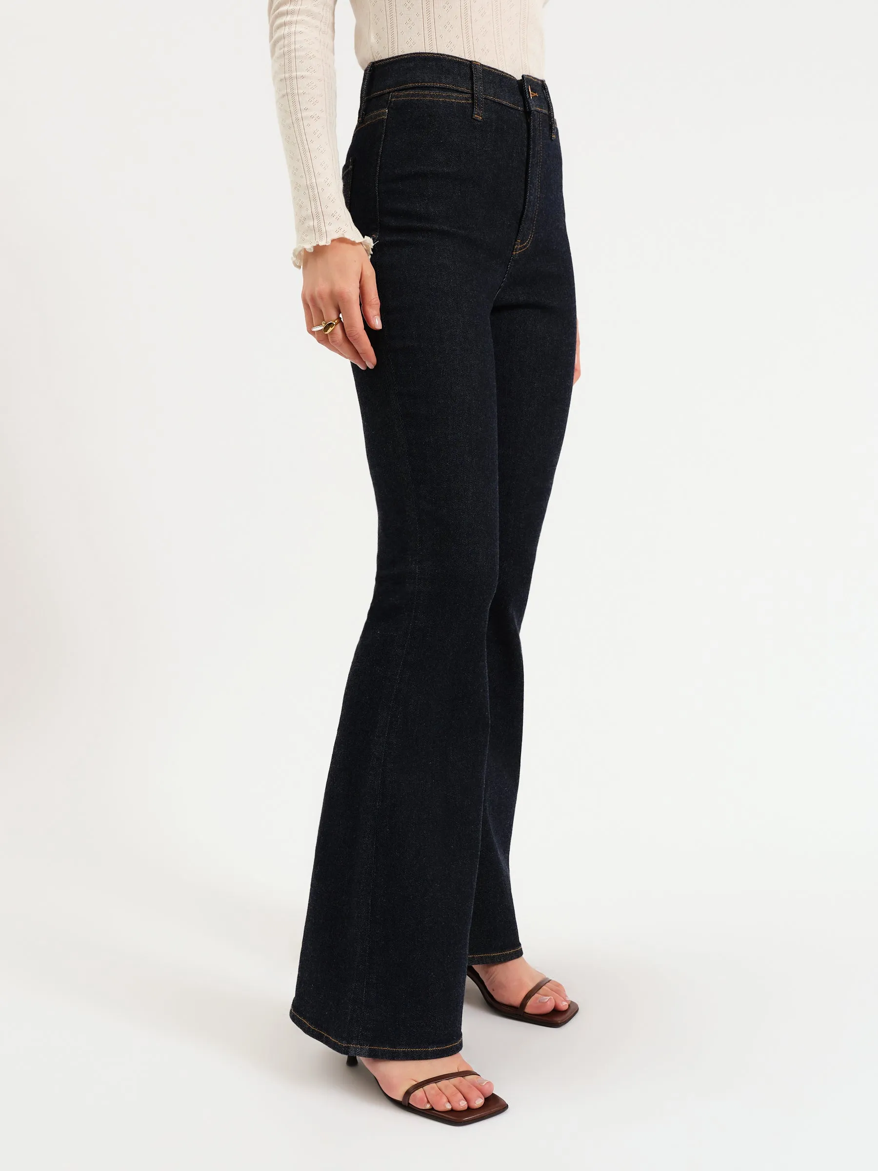 Sunset Flare High Rise Leg in Rinse sold by Daze product image thumbnail 5