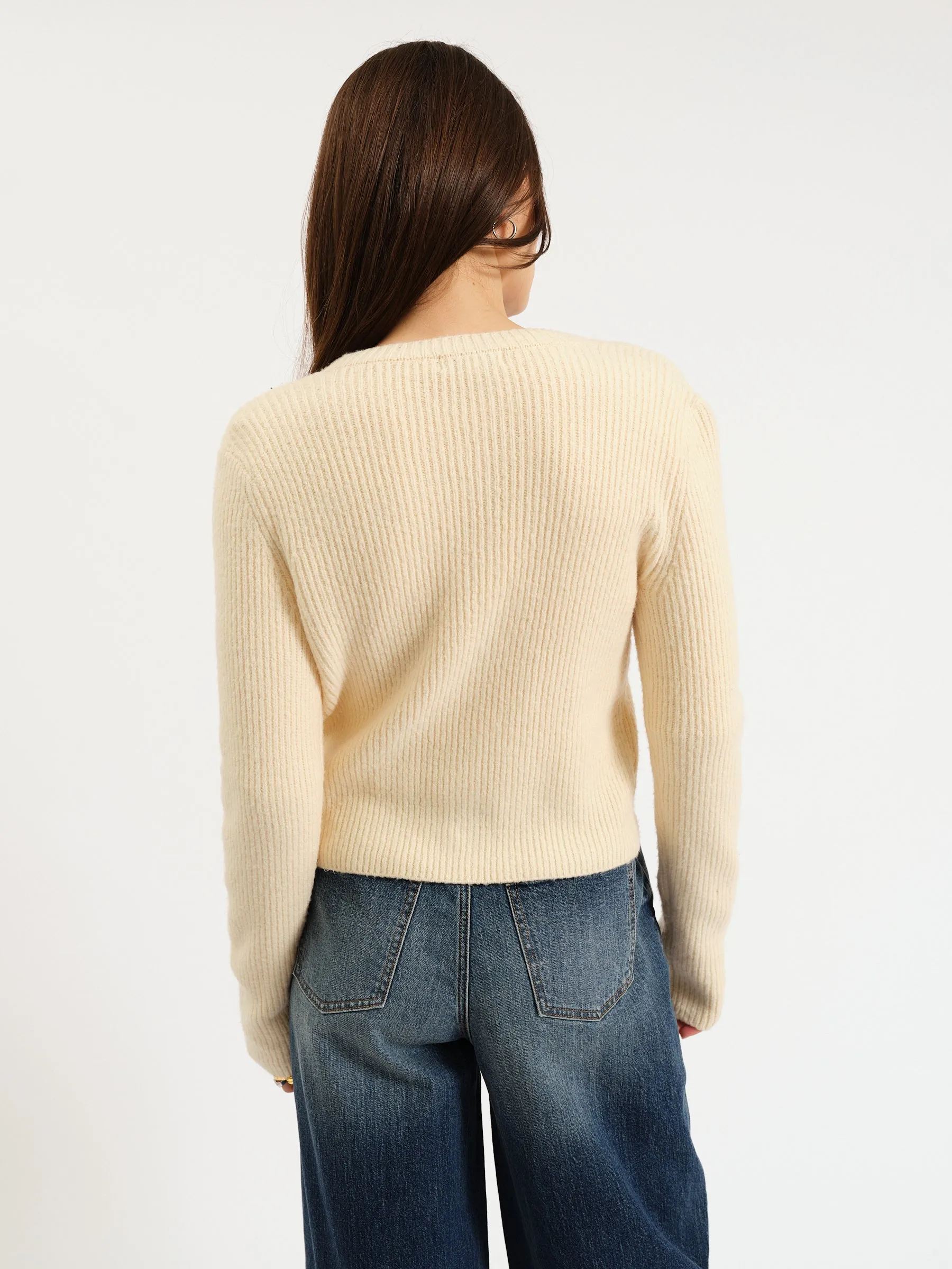 Muse Embellished Crewneck in Ivory sold by Daze product image thumbnail 4