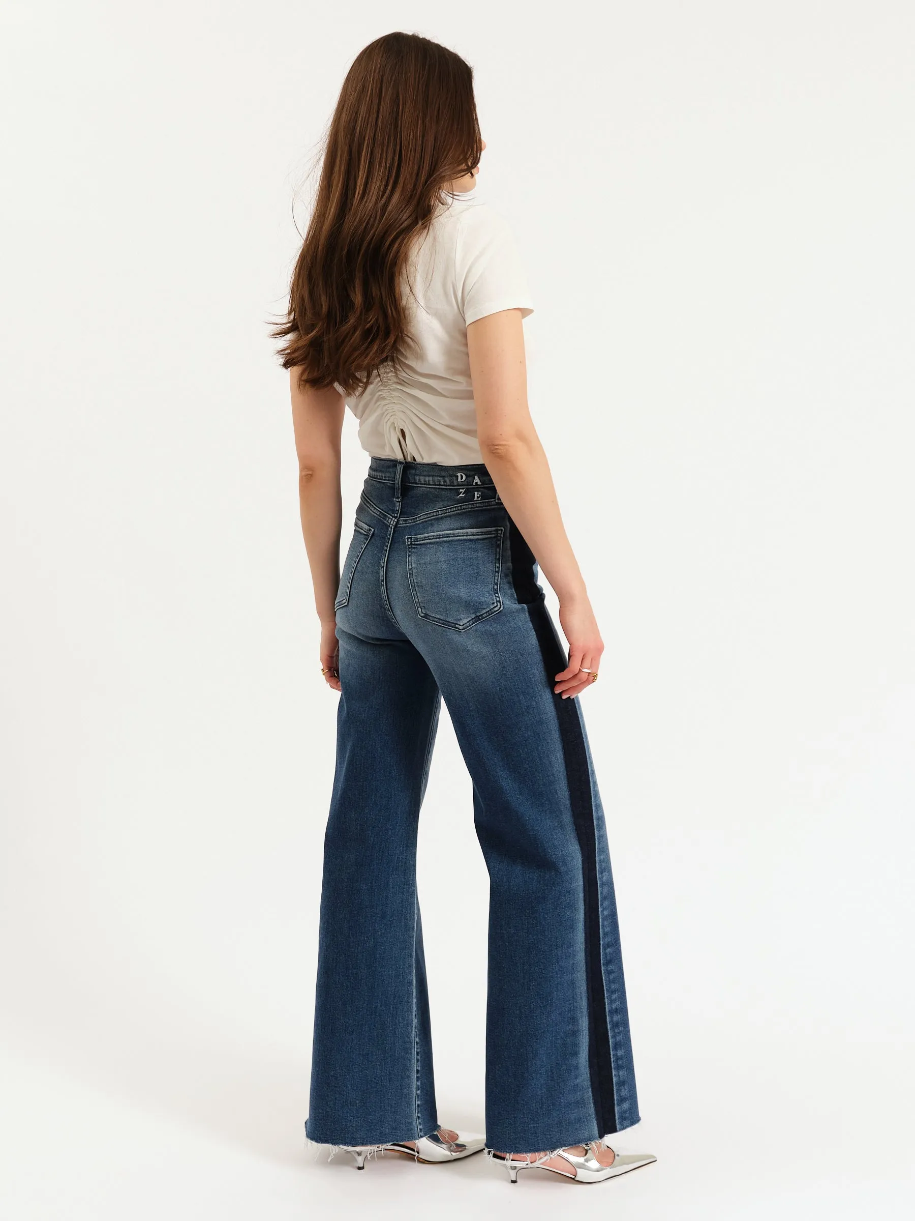 Far Out High Rise Wide Leg in Tuxedo sold by Daze product image thumbnail 4