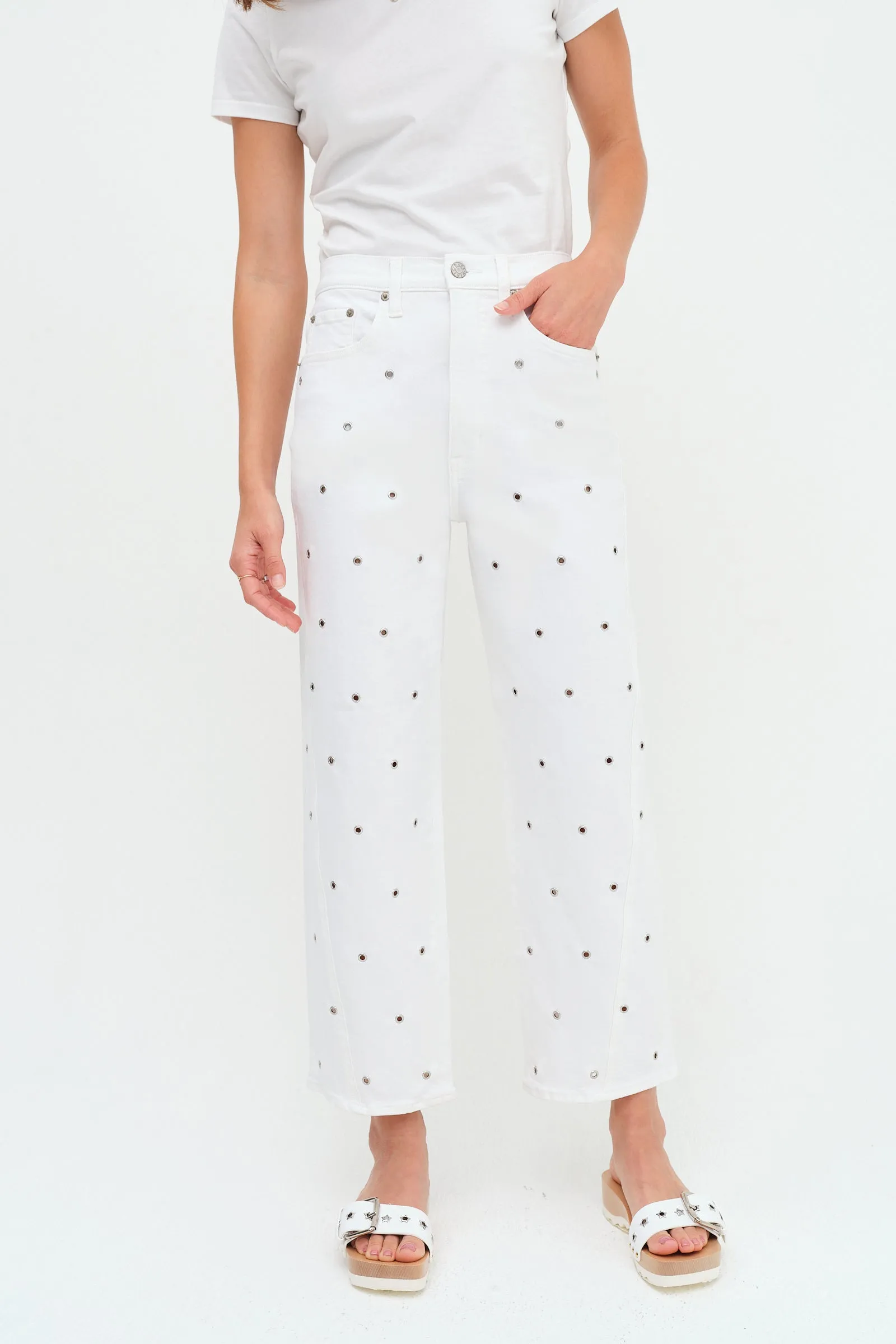 Westward High Rise Barrel Leg in Lamb sold by Daze product image thumbnail 4