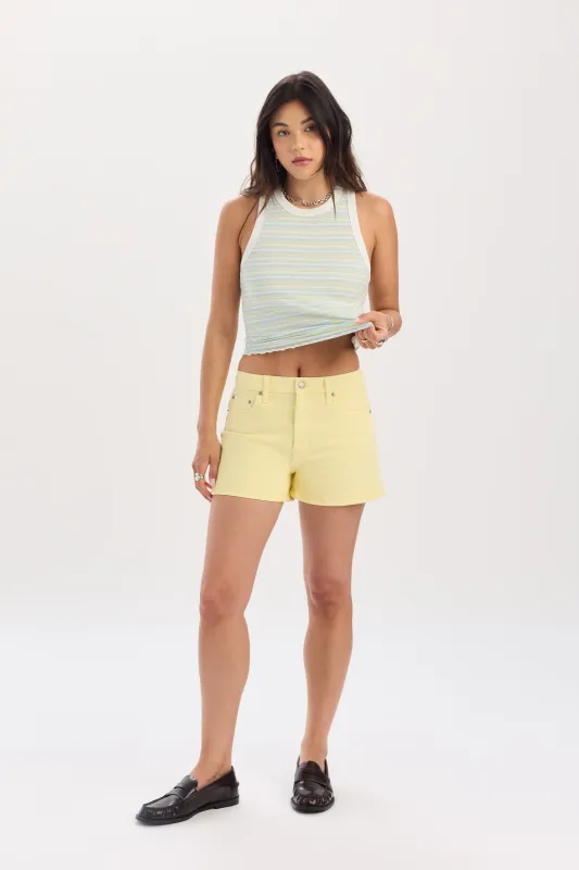 Troublemaker High Rise Short in Sunny made by Daze