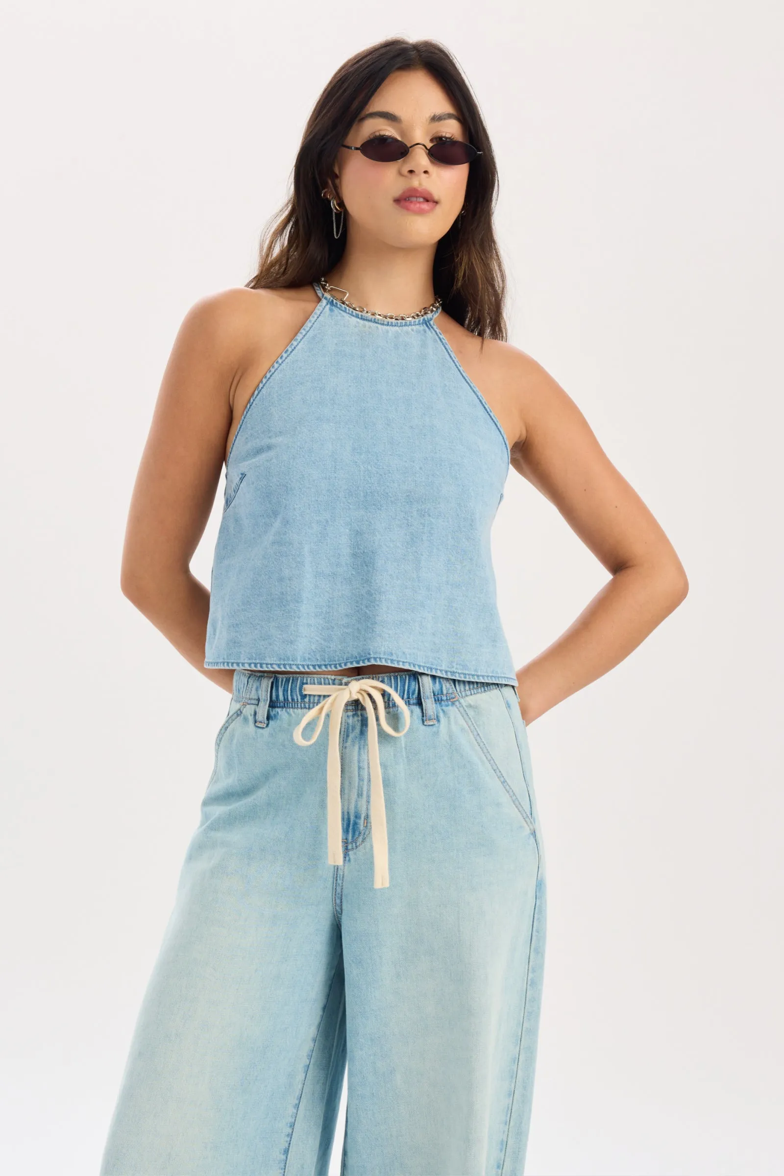 Tulip Halter Top in Coastal Haze sold by Daze product image thumbnail 2