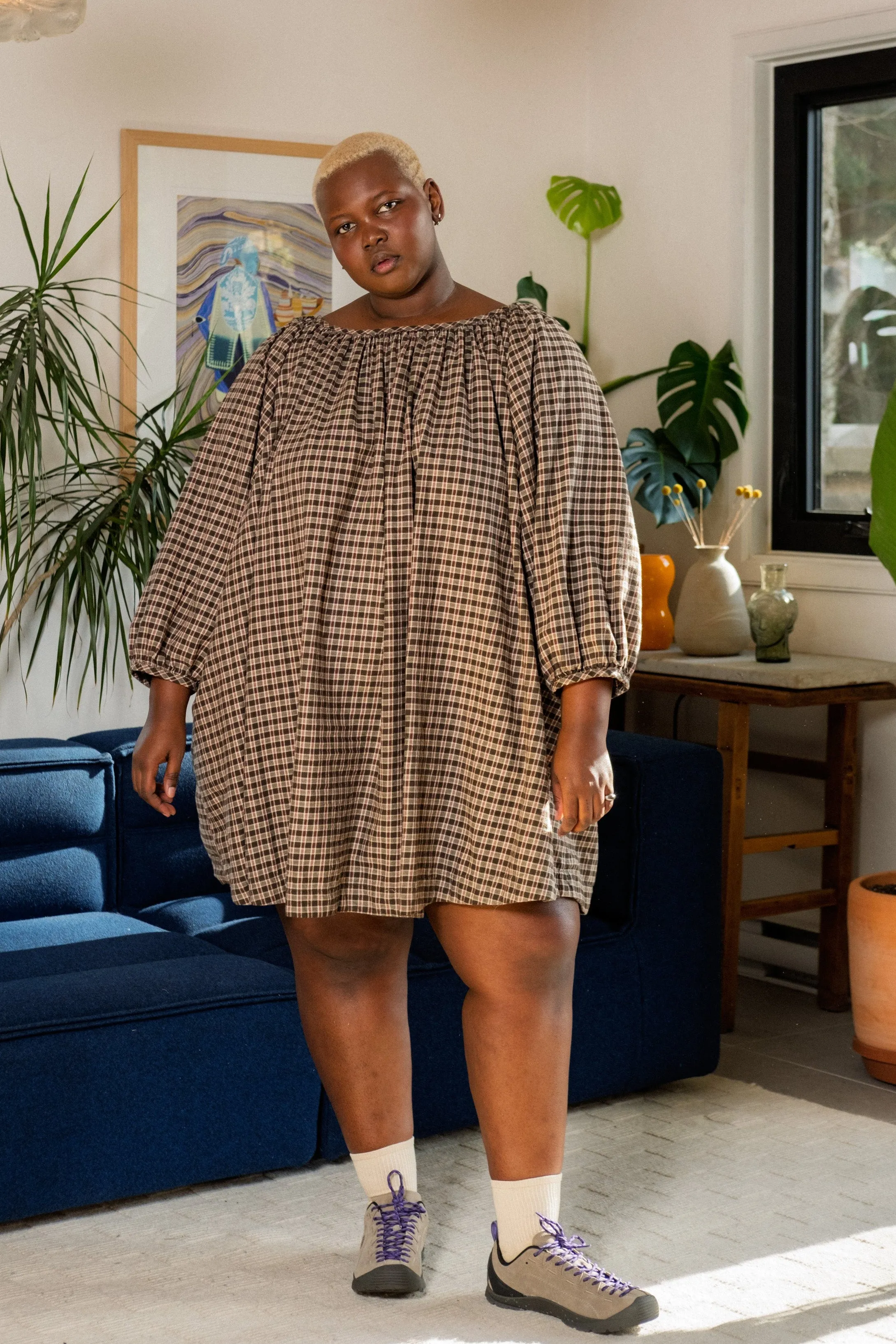 Mini Olive Dress - Cream Plaid sold by Shelter product image thumbnail 5