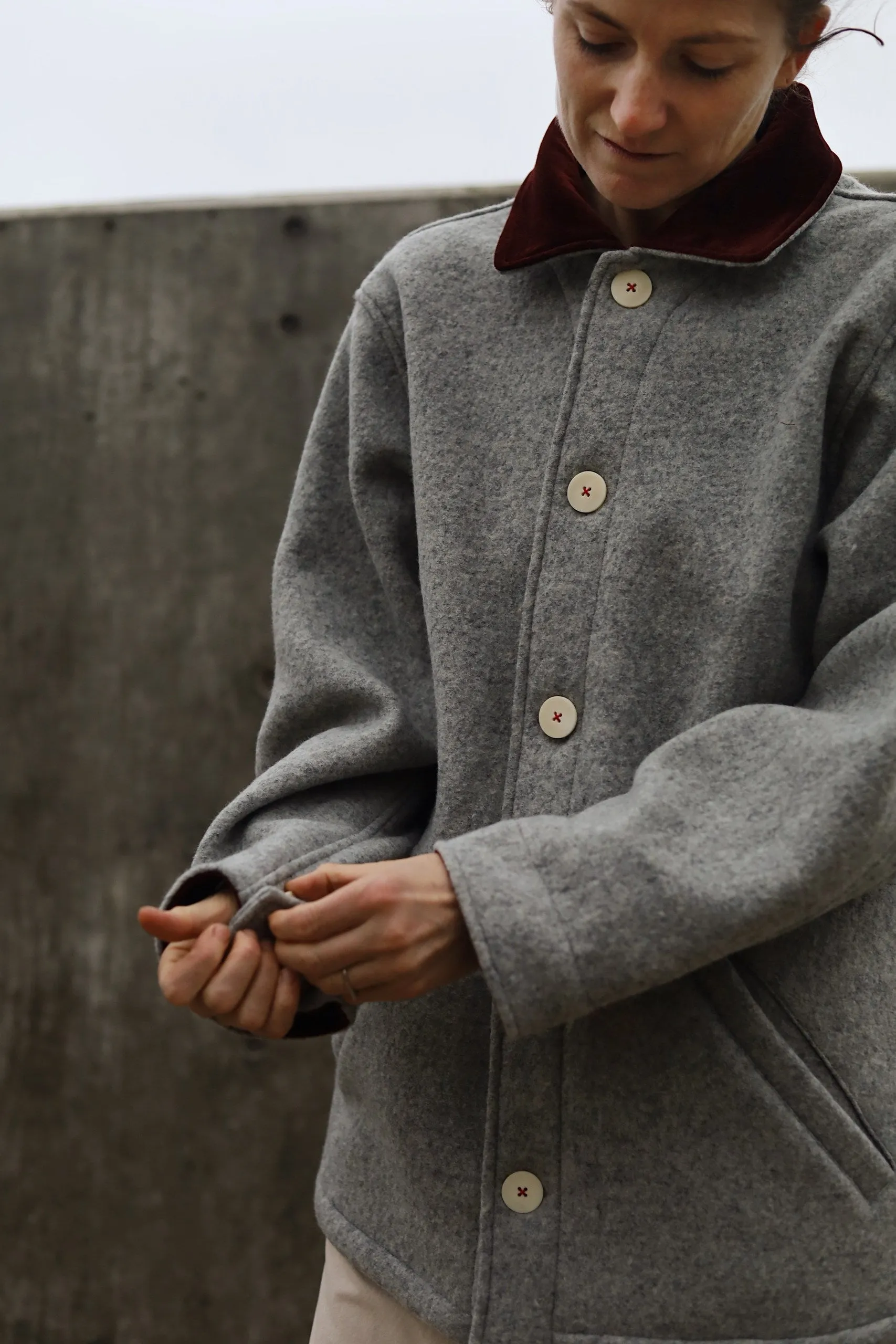The Hearth Coat - Ash and Merlot sold by Shelter