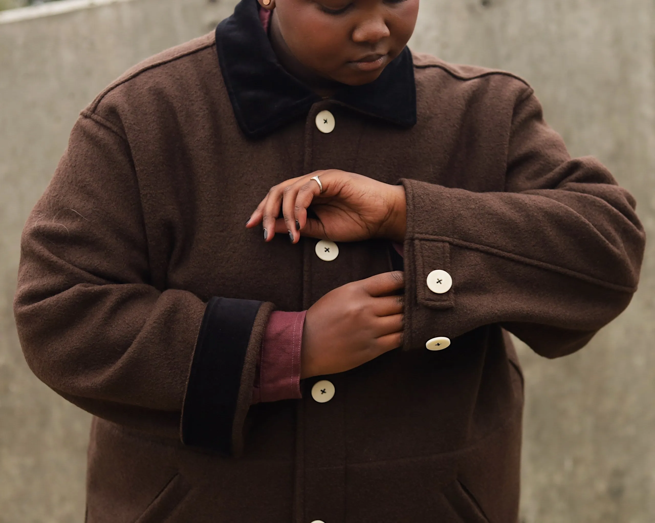 The Hearth Coat - Espresso and Black sold by Shelter product image thumbnail 3