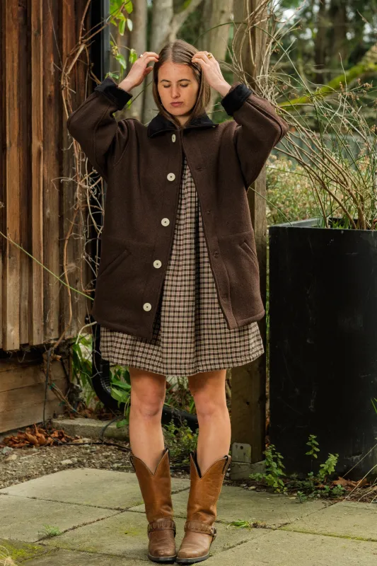 The Hearth Coat - Espresso and Black made by Shelter