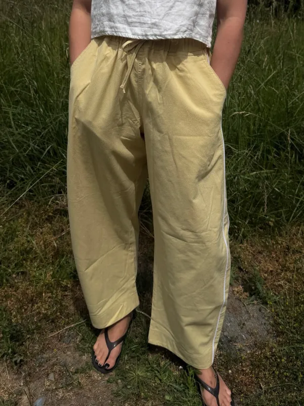 Jules Pant -Butter with White Piping made by Shelter
