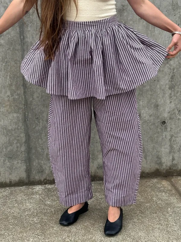 Peplum Skirt - Brown Stripe made by Shelter