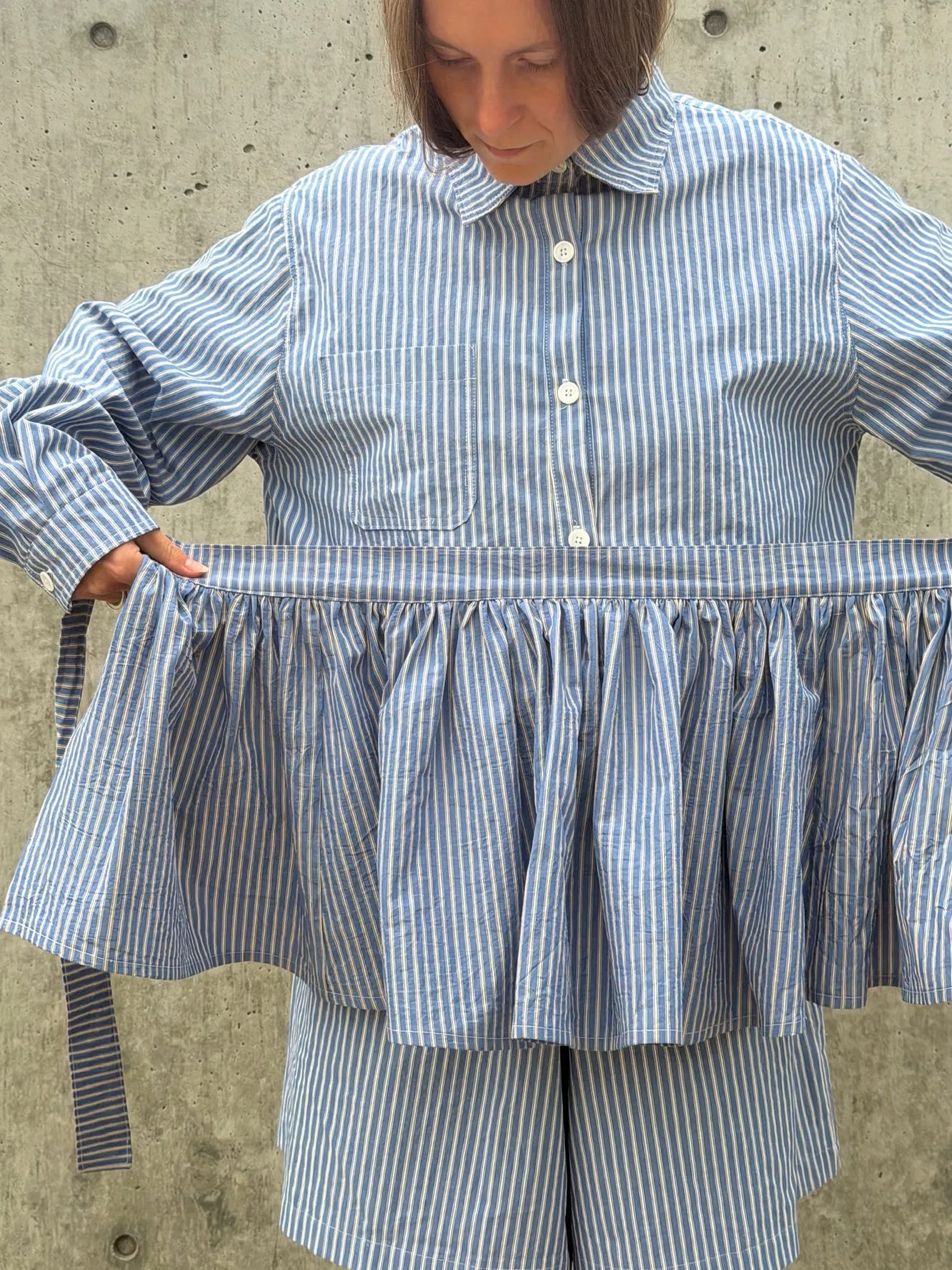 Peplum Skirt - Blue Stripe sold by Shelter product image thumbnail 2