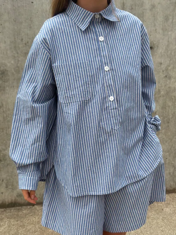June Pullover - Blue Stripe made by Shelter