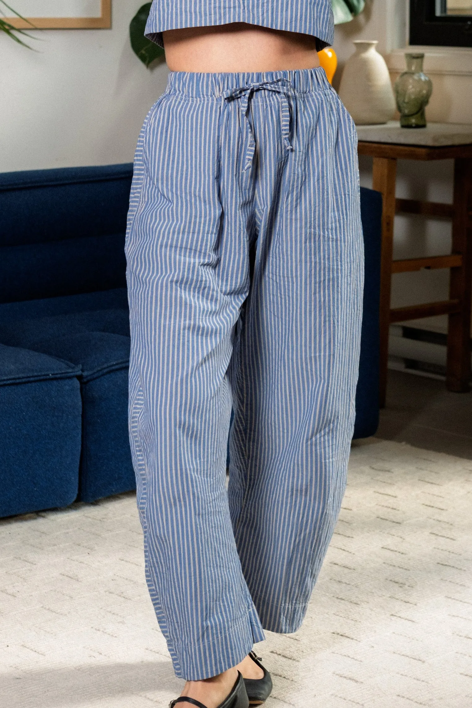 Jules Pant -Blue Stripe sold by Shelter product image thumbnail 2